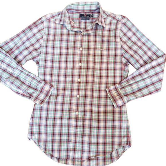 VINEYARD VINES MULTICOLOR PLAID BUTTON DOWN SIZE SMALL - Picture 1 of 7